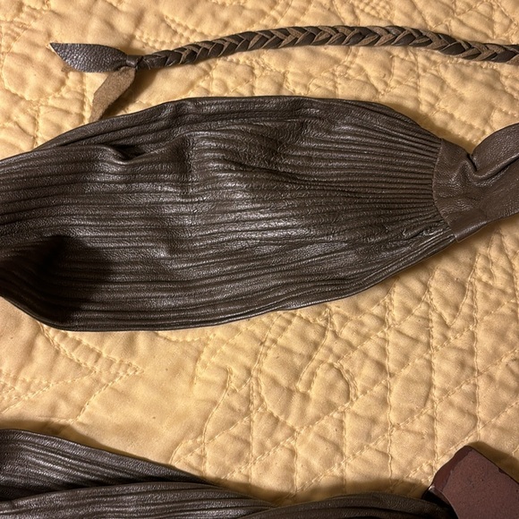 Very Unusual Vintage Leather Belt - Picture 5 of 6